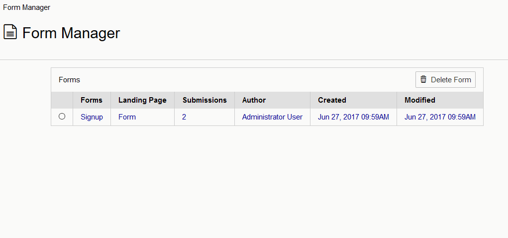Deleting a form with data Deleting a form with data
